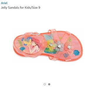 3 FOR $20  Disney Jelly Sandals, Ariel size 9